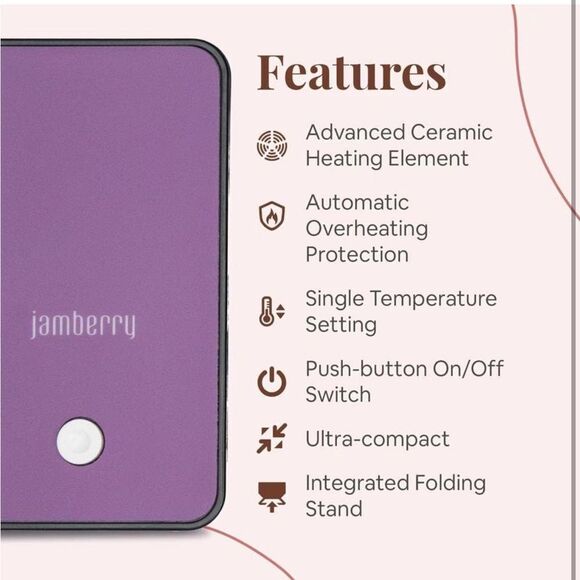 Jamberry Nail Wrap mini heater and set of four wraps NWT - Picture 4 of 15